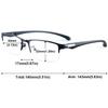 ABETOS Half Metal Frame Photochromic Reading Glasses Colour Change Transition UV400 Protection Blue Light Blocking Outdoor Sun Readers Eyeglasses for Men, Black+3.0 view 2