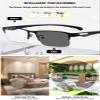ABETOS Half Metal Frame Photochromic Reading Glasses Colour Change Transition UV400 Protection Blue Light Blocking Outdoor Sun Readers Eyeglasses for Men, Black+3.0 view 4