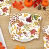 100 Pcs Fall Leaves Party Napkins Maple Leaf Paper Napkin 3 Ply Autumn Disposable Napkins Fall Leaf Luncheon Dinner Napkin for Thanksgiving Autumn Harvest Home Kitchen Party Supplies, 6.5 x 6.5 Inch view 3