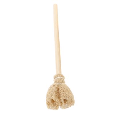 Zerodeko Teapot Brush Wooden Handle for Tea Pots Loofah Brush Kitchen Cleaning Tool for Bottles and Cups