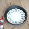 100 Pieces White Lace Round Paper Coasters, Cake Hollow Packaging Pads, Baking Oil Absorbent Paper Pads, Suitable for Home Office Hotel Restaurant Cafe Bar Decoration view 2