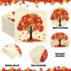 100 PCS Fall Tree Paper Napkins 6.5x6.5 Inch Maple Leaves Party Napkin 3 Ply Watercolor Tree Disposable Dinner Napkins Maple Tree Luncheon Napkin for Autumn Thanksgiving Harvest Kitchen Party Supplies view 3
