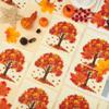 100 PCS Fall Tree Paper Napkins 6.5x6.5 Inch Maple Leaves Party Napkin 3 Ply Watercolor Tree Disposable Dinner Napkins Maple Tree Luncheon Napkin for Autumn Thanksgiving Harvest Kitchen Party Supplies view 4