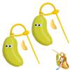 2pcs Banana Toothbrush Cover, Portable Banana Toothbrush Case with Toothpaste Dispenser,Travel Banana Toothbrush Holder, Clip-On Toothbrush Protector, Tooth Brush Travel Case Protector (Green) view 1