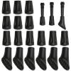18 Pieces Walking Stick Rubber Ends & Trekking Pole Tips, Non-Slip Heavy Duty Rubber Ferrules, Universal Replacement for Walking/Hiking Poles - All Terrain Asphalt Gravel Mountain - 3 Styles view 1