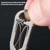 Nose Hair Scissors, Titanium Alloy Round Tip Trimming Scissors for Eyebrows Beard and Facial Hair view 2