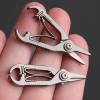 Nose Hair Scissors, Titanium Alloy Round Tip Trimming Scissors for Eyebrows Beard and Facial Hair view 3
