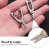 Nose Hair Scissors, Titanium Alloy Round Tip Trimming Scissors for Eyebrows Beard and Facial Hair view 4