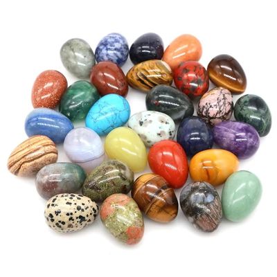 10pcs Healing Crystal Stones, Natural Gemstones, Polished Mineral Rock Egg Stones, for Anxiety Relief,Meditation
