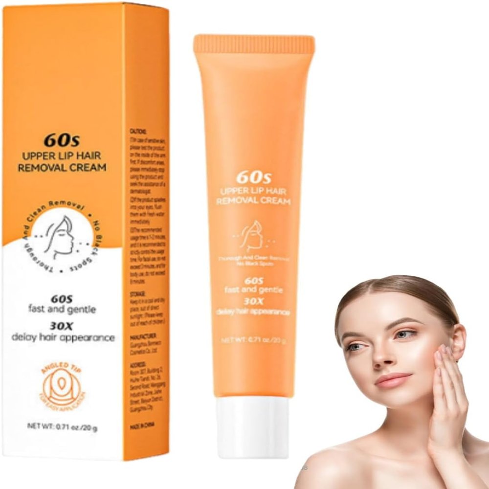 Barebliss Facial Hair Removal Cream, Lip Hair Removal Cream, Upper Lip Hair Removal,Facial Hair Remover for Delicate Facial Areas Dry & Sensitive Skin, Gentle & Effective (1)