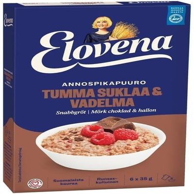 Elovena Dark Chocolate Raspberry Puff Pastry 1 Box of 210g SPSP pack (SOPOSOPO)