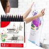 Fabric Paint Pens 12/24 Colour Cloth Paint Signs Pint Fabric Washable Painting Fabric for Washbasin Fabric for Polyester Slats Polyester Polyester view 3