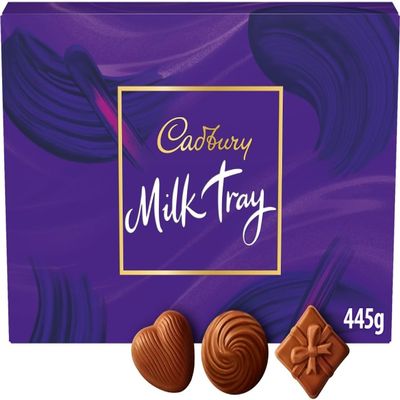 Cadbury Milk Tray Chocolate Box, Assorted Milk Chocolates Gift Set for Birthdays, Anniversaries & Special Occasions, Great for Gifting, 445 g (Pack of 1)