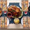 100 Pack Thanksgiving Pumpkin Paper Napkins 13 x 16 Inches Unfolded, Disposable Rustic Sunflower and Fall Leaf Napkins for Autumn Harvest Friendsgiving Thanksgiving Parties Table Decorations view 4