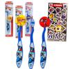Transformers Toothbrush Set for Kids - Package of 3 Optimus Prime Toothbrushes with Collectible Caps and Stickers for Kids, Boys, Toddlers | Transformers Toothbrush Set