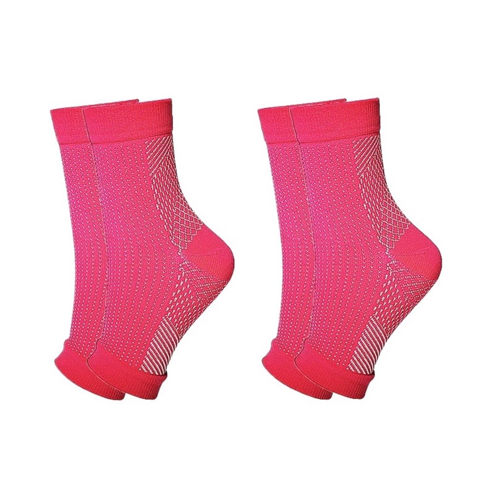 YGSGJSP Men Compression socks 2/3Pairs Men Women Sports Compression Running Protector Ankle Protection High Elastic Pressure socks Boat Ankle Socks Short(153-Hotpink-2Pairs,L-XL)