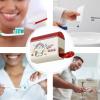 Toothpaste Squeezer, Tube Wringer, Dispenser Tool, White, Red, Multifunctional Bathroom Holder Stand for Shower Room Hotel Outdoor Travel Vanity Sink Storage Home Use view 4