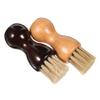 minkissy 2pcs Shoe Polish Brush Set Boot Polish Brush Wooden Handle Hair for Shoe Care Suitable for Whitening Cleaning view 1