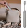 Travel toothbrush, foldable compact toothbrush for on the go, soft bristles, care items with removable brush head, portable cleaning utensils for travel, camping and work view 2