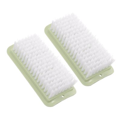 SAFIGLE 2Pcs Household Laundry Scrubbing Brushes for Clothes and Bathtub Cleaning, Green PP Material, Convenient to Store, Does Not Hurt Surface, for Kitchen Use and Home