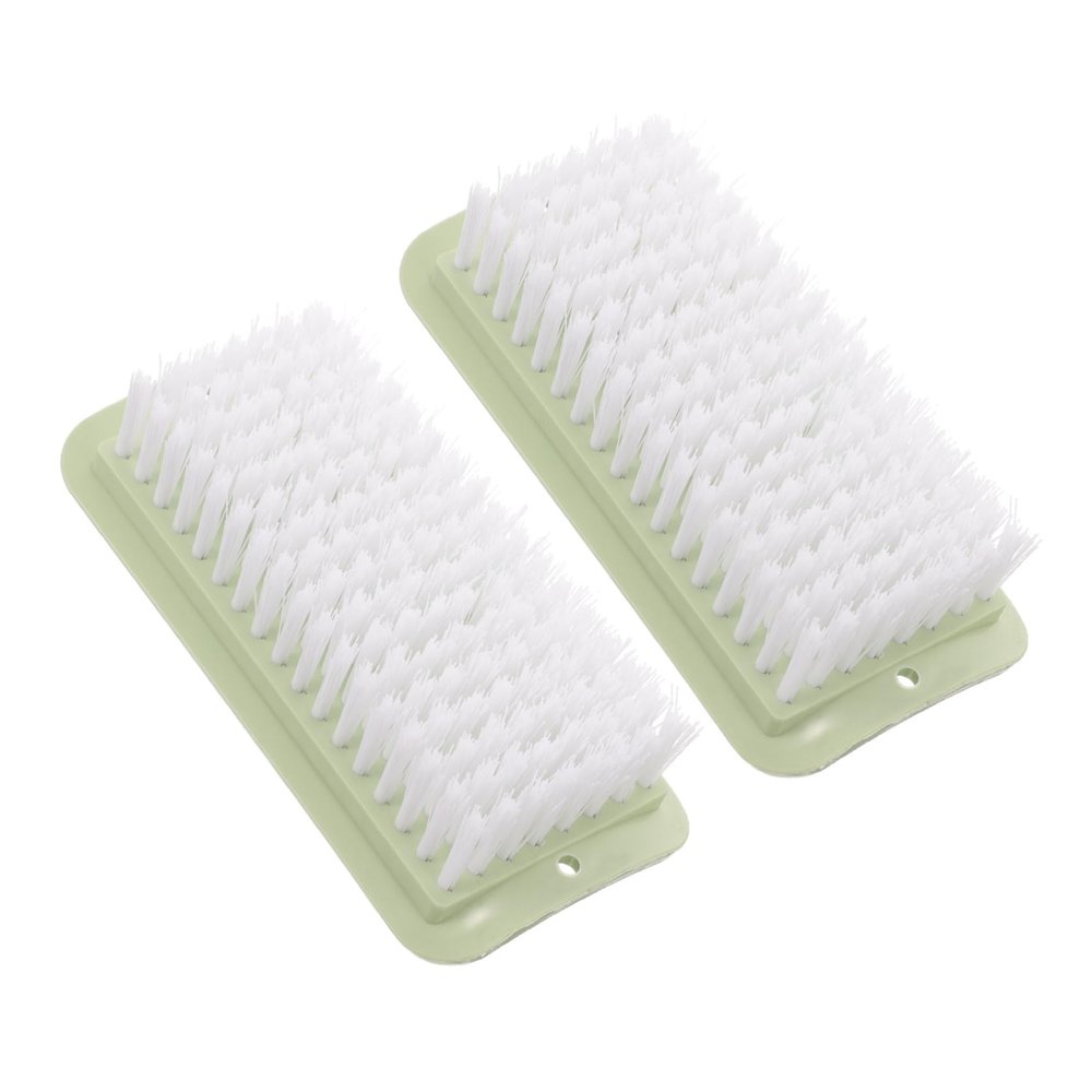 SAFIGLE 2Pcs Household Laundry Scrubbing Brushes for Clothes and Bathtub Cleaning, Green PP Material, Convenient to Store, Does Not Hurt Surface, for Kitchen Use and Home