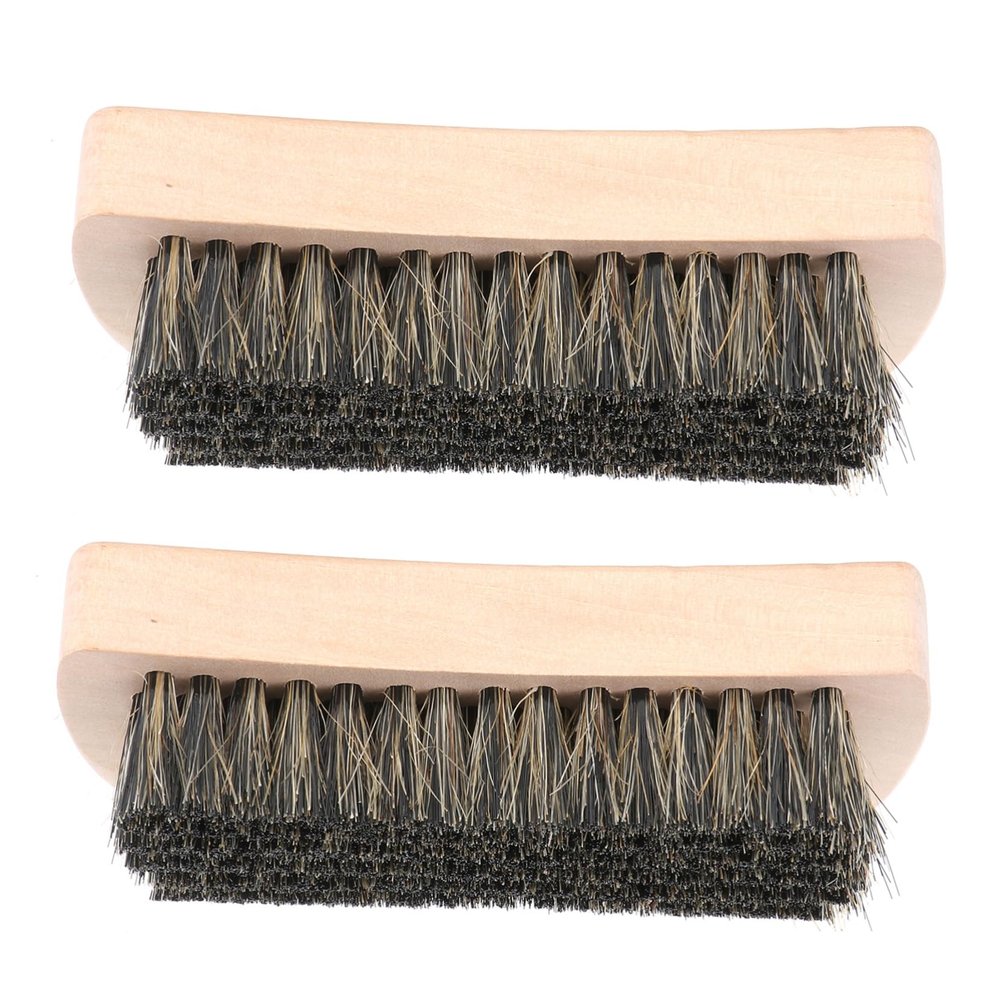UTHCLO 2pcs Boar Bristle Shoe Brush Laundry Brush Wood Handle Multi-use Household Shoes