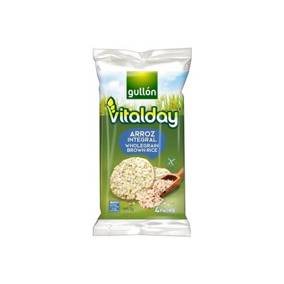 Whole Grain Rice Waffles GULLN VITALDAY, 115.2 g, Pack of 12