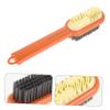 HOODANCOS Double-sided Soft Rubber Shoe Scrub Brush Orange, Multifunctional Shoe and Boot Cleaning Brush for Home Use, Sturdy Suede and Nubuck Cleaning Tool with Soft Bristles, Portable view 3