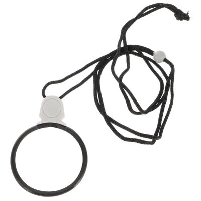 SOPOTUTU Compact Corded Magnifier Pendant with Plastic and Glass Lens, 1.5+ Reading Monocle for Hobbyists and Seniors, for Reading Maps and Photographs