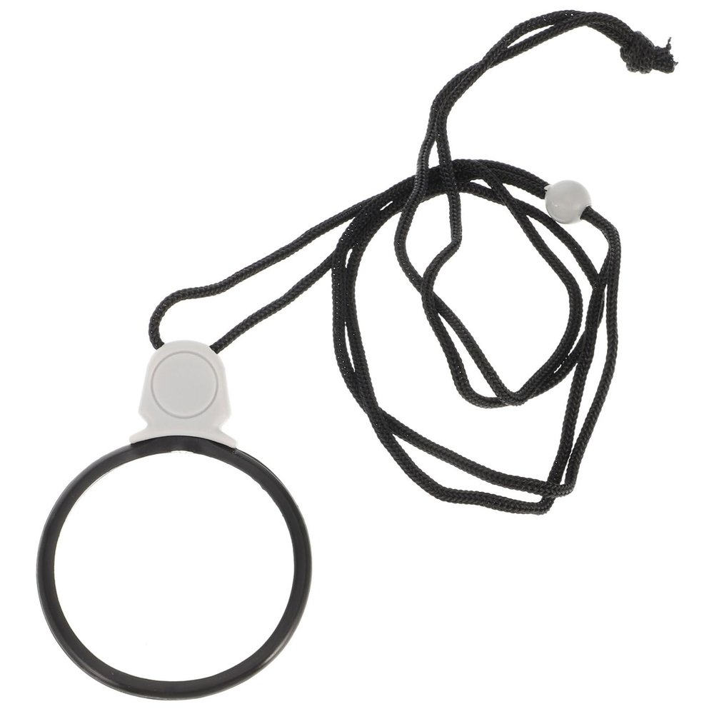 SOPOTUTU Compact Corded Magnifier Pendant with Plastic and Glass Lens, 1.5+ Reading Monocle for Hobbyists and Seniors, for Reading Maps and Photographs