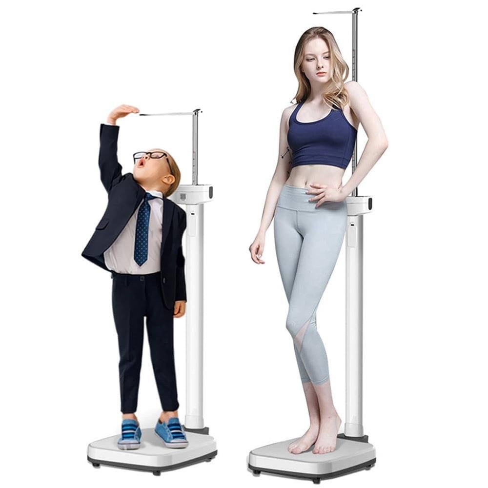 Body Weight Scale Tool Height Body Fat Analyzer 440LB Capacity Physician,Scale with LCD Display for Weight/Height BMI Measurement