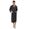 YIzdegg Pair of Long Cardigan Hotel Wear Bathrobe Bathrobe Nightdress Sexy Lingerie Large Sizes, black, M view 1