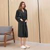 YIzdegg Pair of Long Cardigan Hotel Wear Bathrobe Bathrobe Nightdress Sexy Lingerie Large Sizes, black, M view 3