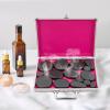 18 Pieces Hot Stones Massage Kit with Heater Portable Massage Stones Rocks Electric Hot Stone for Home Spa Warming Relaxing Pain Relief view 2