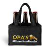Anicy Bottles Bag Felt, Beer Gifts for Men, Birthdays and Christmas Presents for Men, Printed with a OPA Mnnerhandtasche Design (Dark Grey/DE) view 1