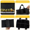 Anicy Bottles Bag Felt, Beer Gifts for Men, Birthdays and Christmas Presents for Men, Printed with a OPA Mnnerhandtasche Design (Dark Grey/DE) view 2