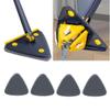 360 Rotating Adjustable Triangle Cleaning Mop with Scraper,Extendable Automatic Squeezing,Microfiber Dry&Wet Dust Mop,Multifunctional,for Floor Window Wall-Blue||4 Cloth view 1