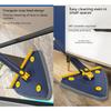 360 Rotating Adjustable Triangle Cleaning Mop with Scraper,Extendable Automatic Squeezing,Microfiber Dry&Wet Dust Mop,Multifunctional,for Floor Window Wall-Blue||4 Cloth view 2