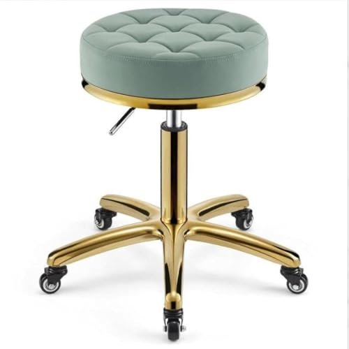 360 Rotating Hydraulic Salon Stool with Leather Cushion, Supports 330 Lbs, Ideal for Spa, Office, and Massage Use