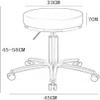 360 Rotating Hydraulic Salon Stool with Leather Cushion, Supports 330 Lbs, Ideal for Spa, Office, and Massage Use view 2