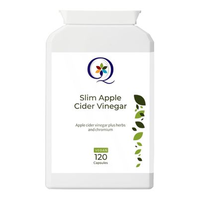 QW Slim Apple Cider Vinegar Capsules | 120 Vegan Capsules | with Chromium & Botanicals | Support Your Metabolism & Blood Sugar | Digestive Support Supplement | Made in the UK