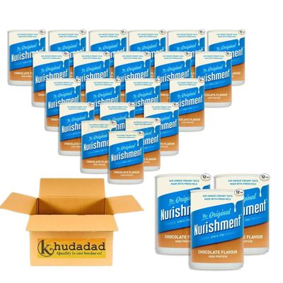 Nourishment The Original Chocolate Flavour 400g Cans - Multi Packs | High Protein Enriched Milk Drink | Creamy & Delicious | Ready to Drink (24x Nourishment Chocolate 400g Cans)