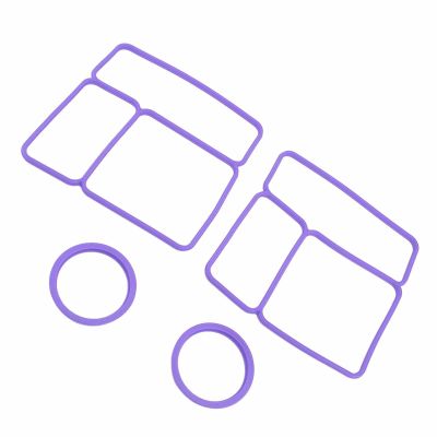 SEAFRONT Omiebox Covered Seal Seals, Airtight Food Container Exchange, [2 pack] Prevents Leaks for School Player Boxes for School Lunch Boxes (Purple)