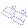 SEAFRONT Omiebox Covered Seal Seals, Airtight Food Container Exchange, [2 pack] Prevents Leaks for School Player Boxes for School Lunch Boxes (Purple) view 2