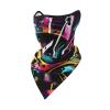JIUTY Music Graffiti Style Face Cover Scarf, Breathable for Running Camping Climbing view 1