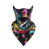 JIUTY Music Graffiti Style Face Cover Scarf, Breathable for Running Camping Climbing view 2