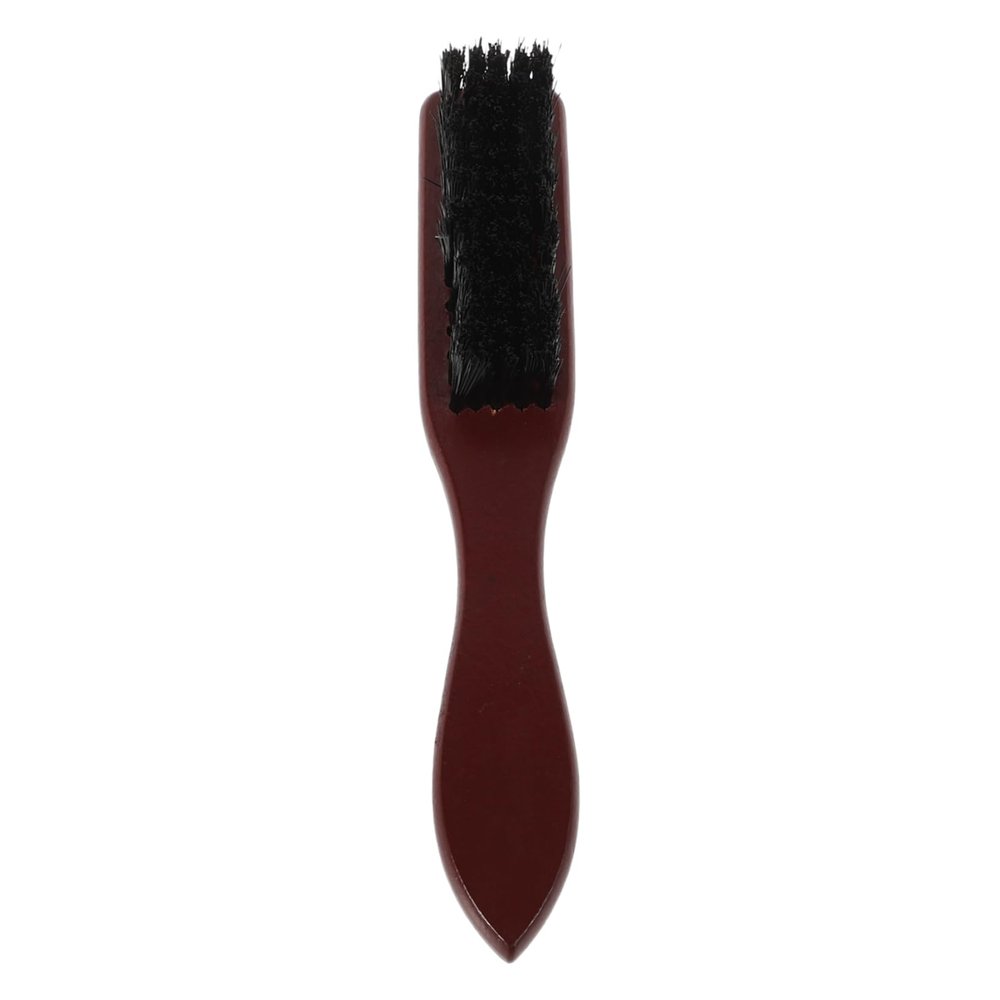 Beaupretty Vintage Retro Beard Grooming Brush for Men with Wooden Handle and Nylon Bristles Small Soft Beard Brush for Removing Grime and Scalp Massaging and Styling