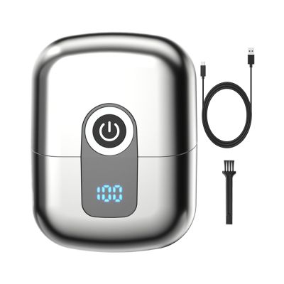 Electric Shaver for Men, Rechargeable Double Head Face Shaver | Compact Waterproof Electric Shaver with Magnetic Case for Home Car Camping