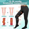 Evolyline Medical Compression Tights for Women & Men 15-20 mmHg, Closed Toe Compression Pantyhose Opaque, Graduated Support Tights Compression Stockings for Varicose Veins, Edema, Flight, Nursing view 2