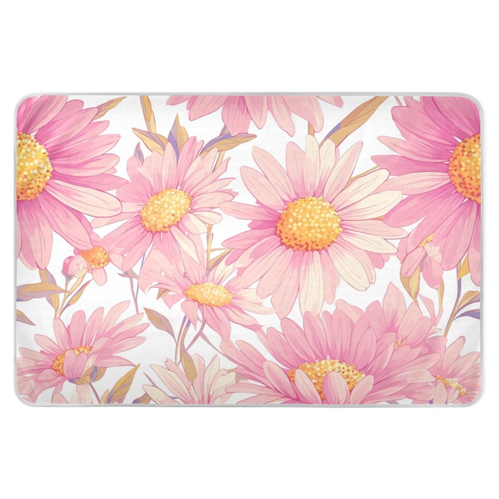 Cartoon Coneflower Peach Gold Potty Training Pee Pad Soft Absorbent Bed Wetting Pads Portable Toddler Bedding Products for Children Adults Pets , 52" L x 34" W almohadilla impermeable para